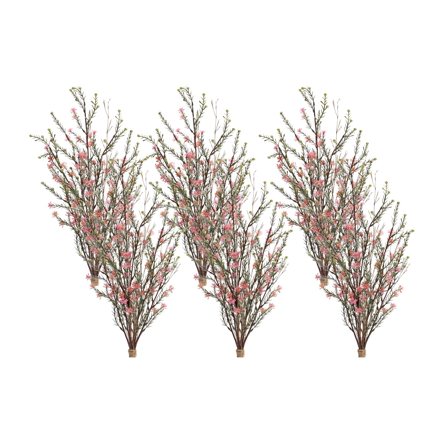 Leptospermum Bundle (Set Of 6) 26.25"H Plastic, Green, Pink