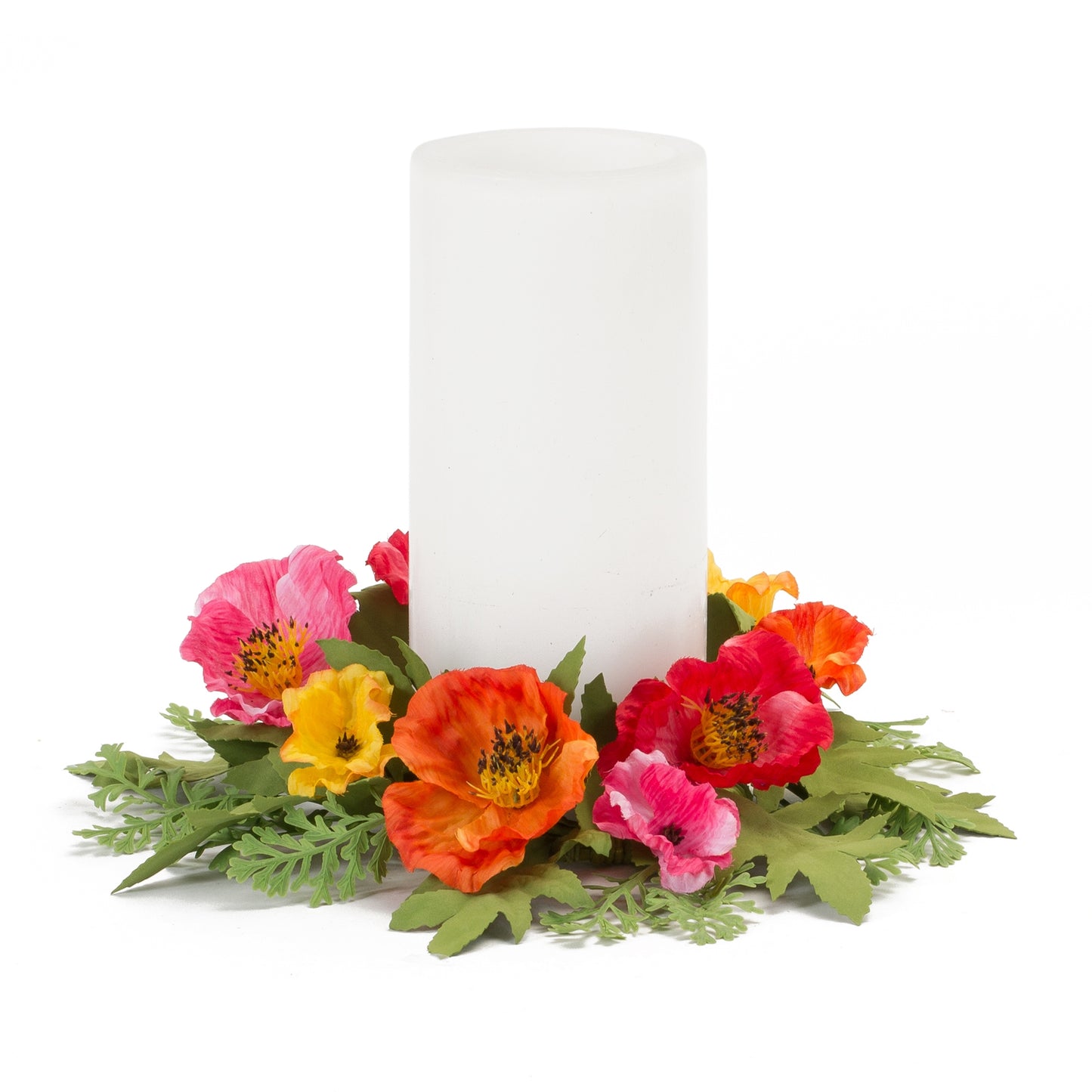 Poppy Candle Ring (Set Of 6) 10"D Polyester (Fits A 4" Candle)