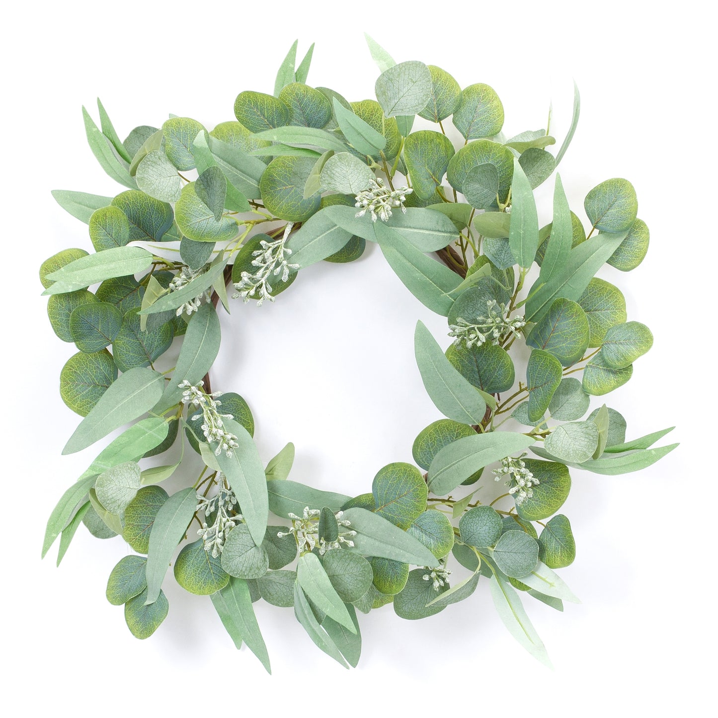 Mixed Eucalyptus Wreath 20"D Polyester
