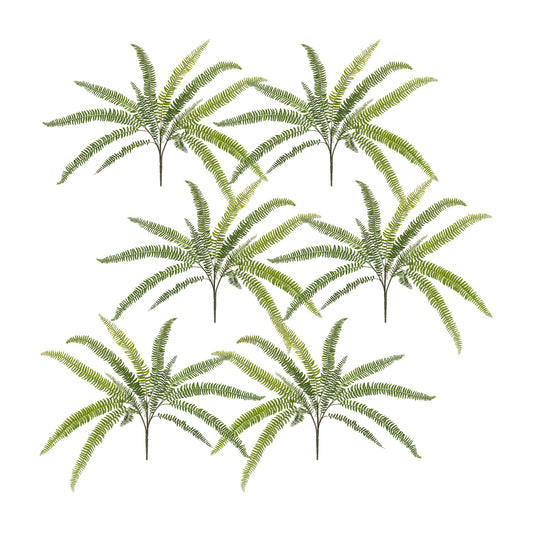 Fern Bush (Set Of 6) 25"H Plastic