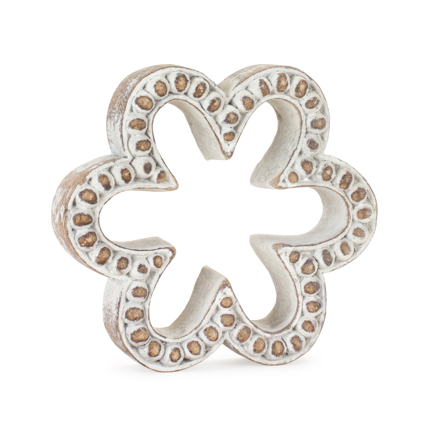 Flower Outline (Set Of 3) 5.75"H, 6.5"H, 7"H Resin