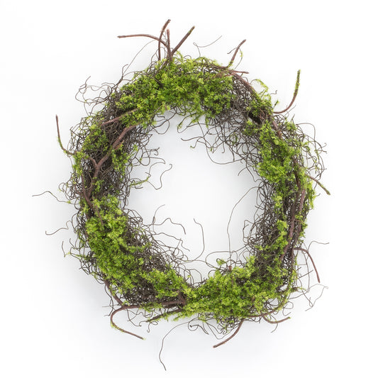 Moss Wreath (Set Of 6) 13.5"D Plastic