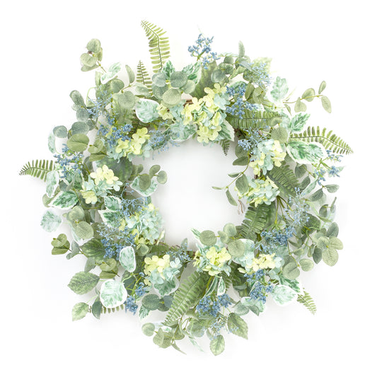 Floral Wreath 22.5"D Polyester
