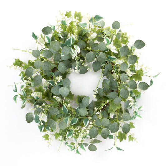 Mixed Foliage Wreath 24"D Polyester