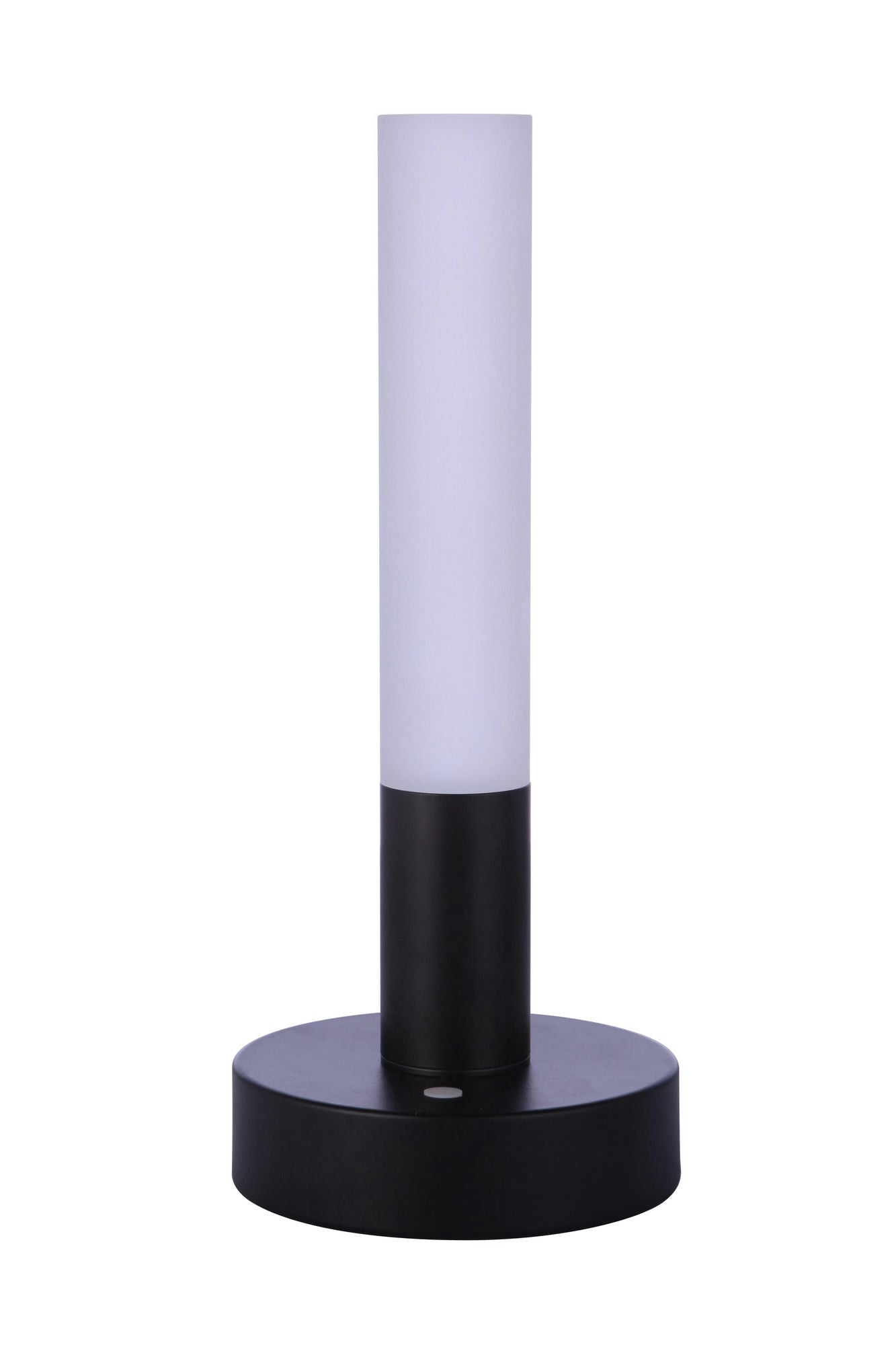 Indoor Rechargeable Dimmable LED Cylinder Portable Lamp with Glass Shade, FB