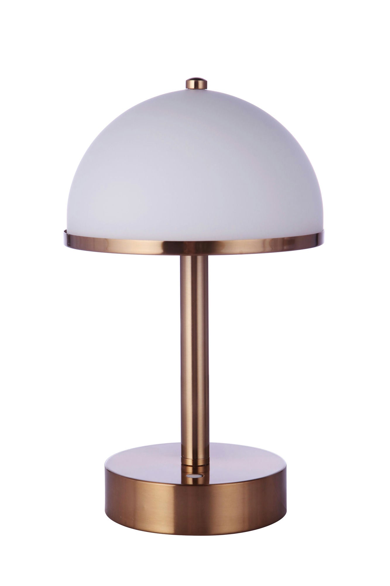 Indoor Rechargeable Dimmable LED Portable Lamp with Glass Dome Shade, SB