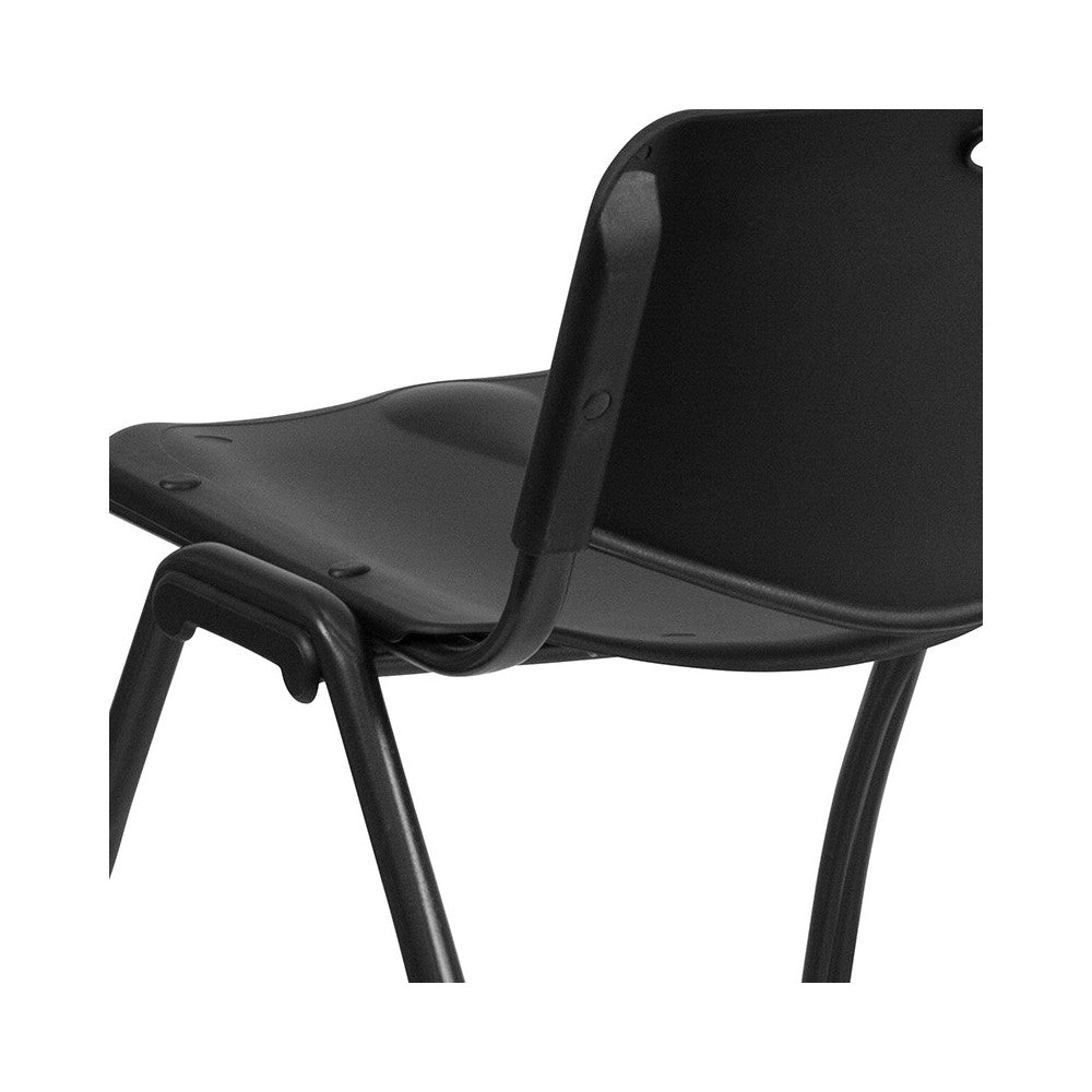 880 lb. Capacity Black Plastic Stack Chair