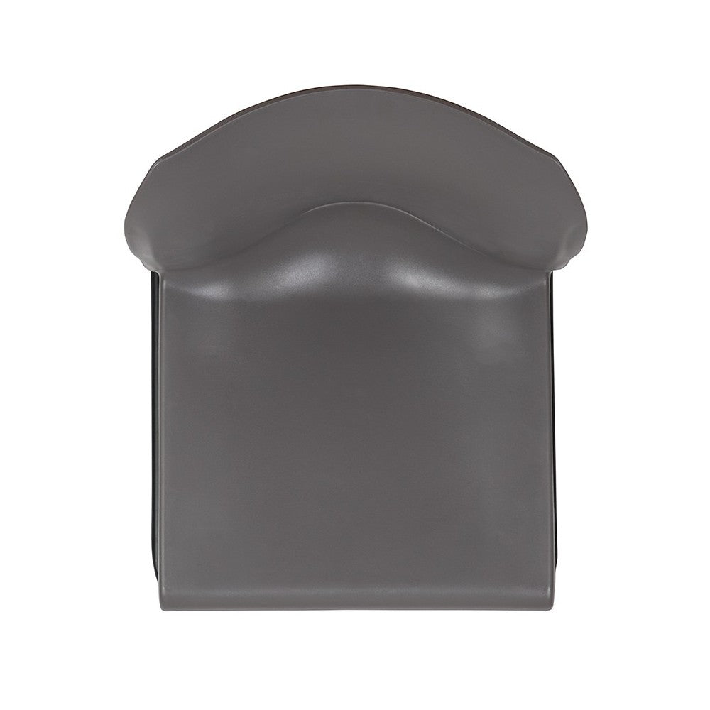 880 lb. Capacity Gray Full Back Contoured Stack Chair with Black Powder Coated Sled Base