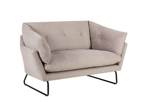 Karla Gray Velvet Contemporary Loveseat