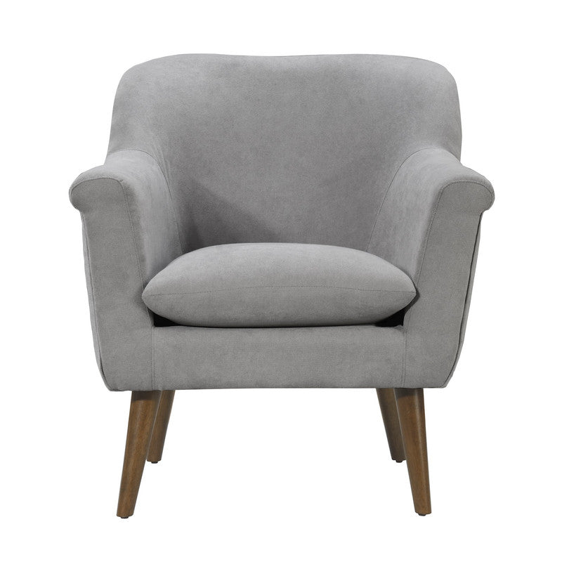 Lilola Home Shelby Steel Gray Woven Fabric Armchair