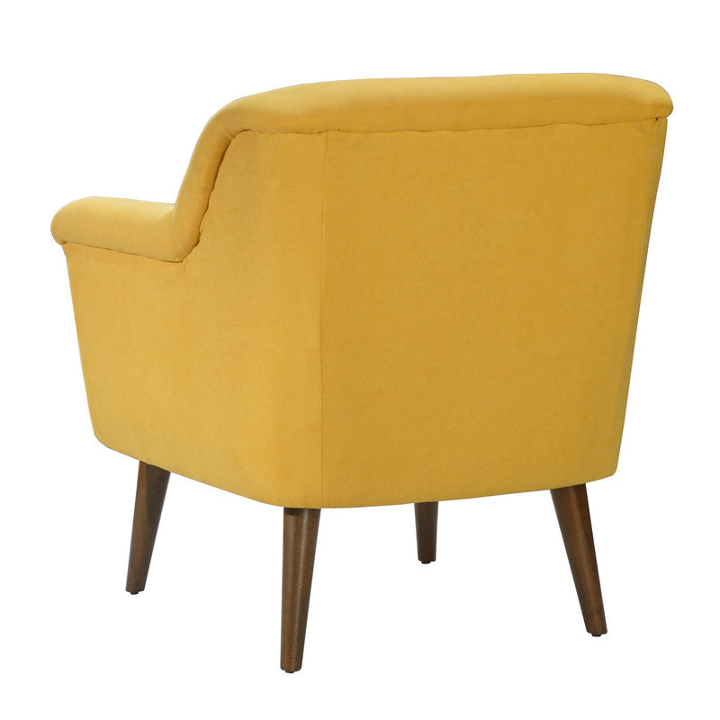 Lilola Home Shelby Yellow Woven Fabric Armchair