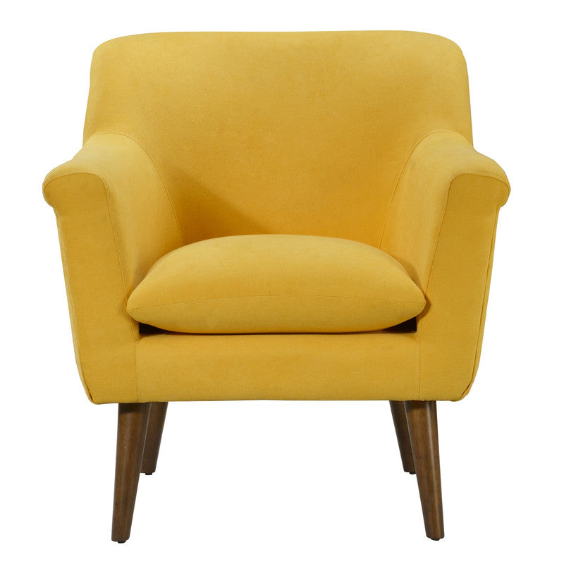 Lilola Home Shelby Yellow Woven Fabric Armchair