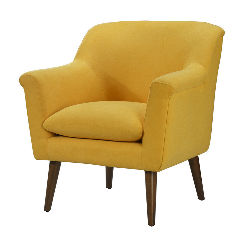 Lilola Home Shelby Yellow Woven Fabric Armchair