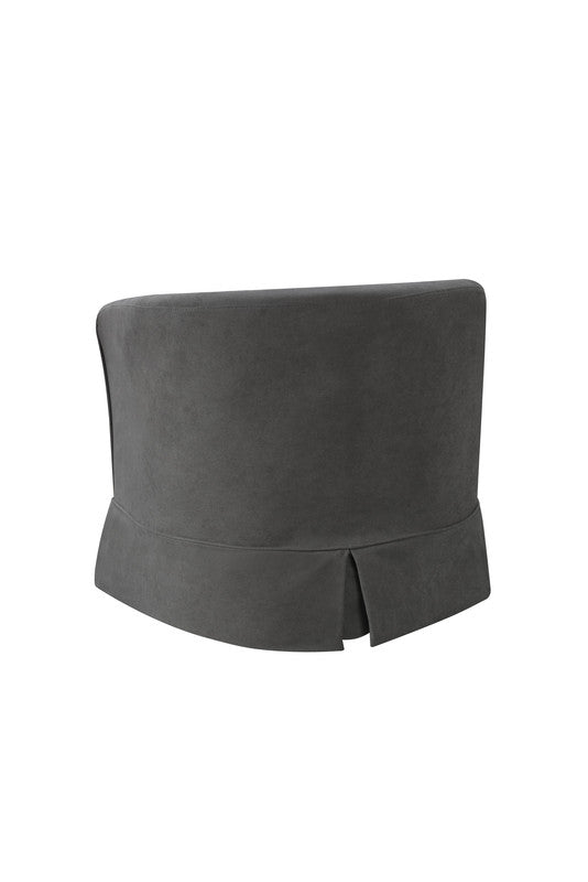 Lilola Home Tucker Gray Woven Fabric Swivel Barrel Chair