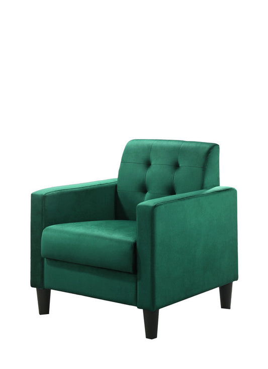 Hale Green Velvet Accent Armchair with Tufting