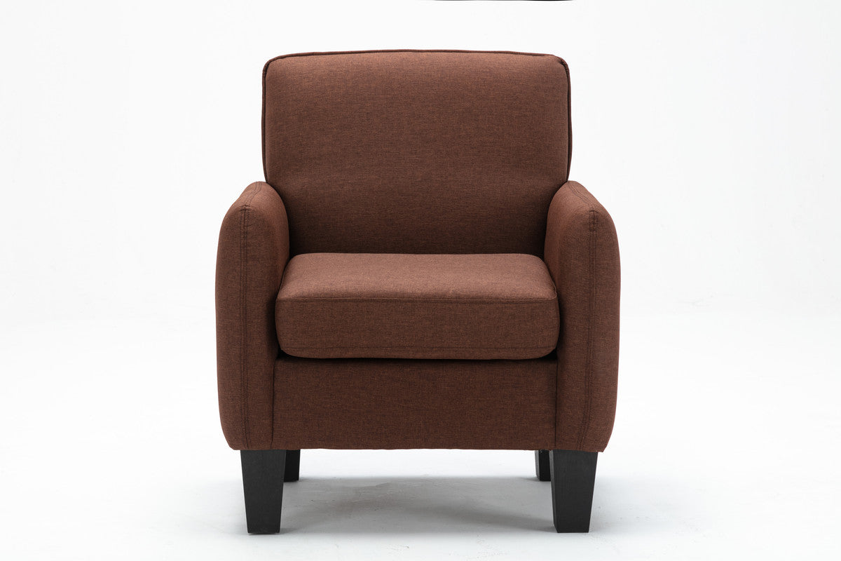 Lilola Home Mia Brown Linen Accent Armchair