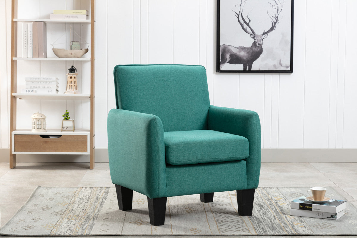 Lilola Home Mia Green Linen Accent Armchair
