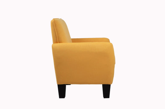 Lilola Home Mia Yellow Linen Accent Armchair