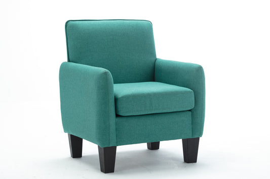 Lilola Home Mia Green Linen Accent Armchair