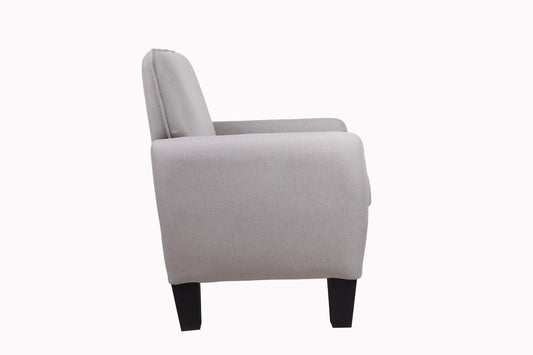 Lilola Home Mia Beige Linen Accent Armchair