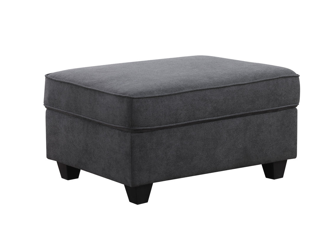 Cooper Stone Gray Woven Fabric 4-Seater Sofa, 2 Ottomans, Cupholder, 89133-17A