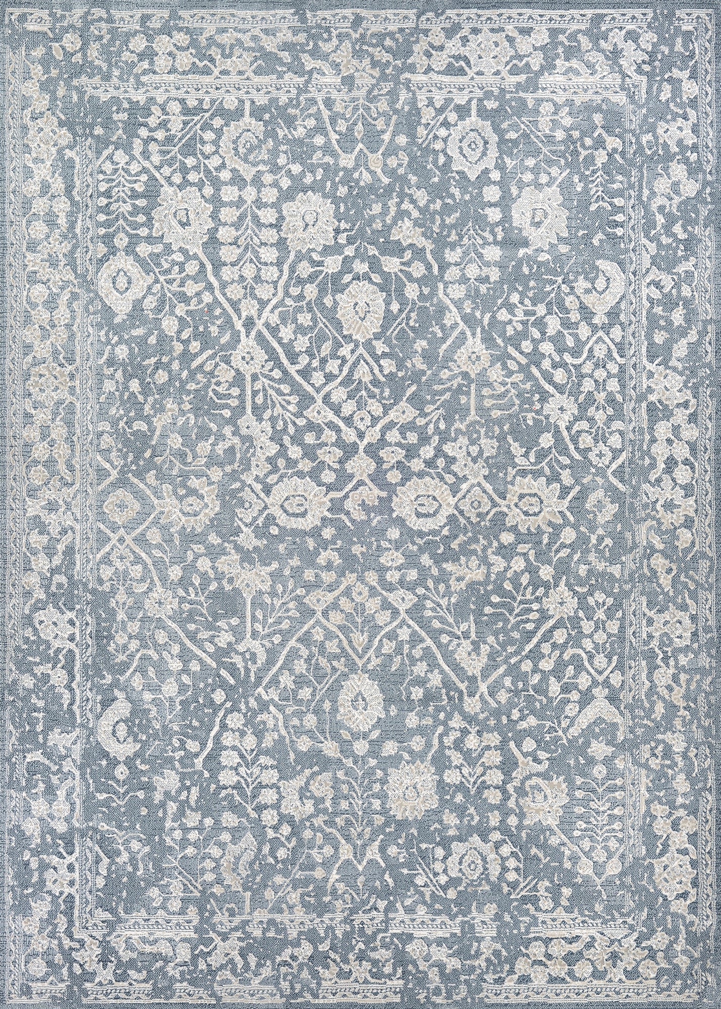 Couristan Marina Lillian Slate Blue-Oyster Rug 5'3" x 7'6"