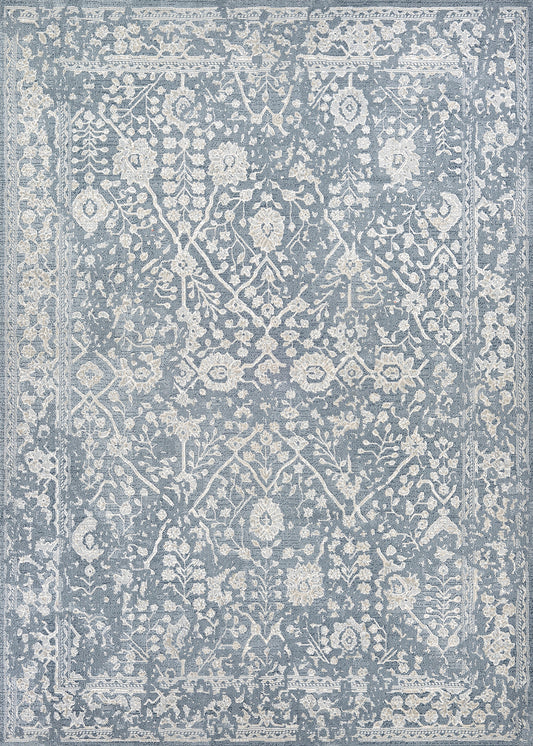 Couristan Marina Lillian Slate Blue-Oyster Runner Rug 2'2" x 7'10"