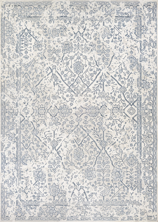 Couristan Marina Lillian Oyster-Slate Blue Rug 7'10" x 10'9"