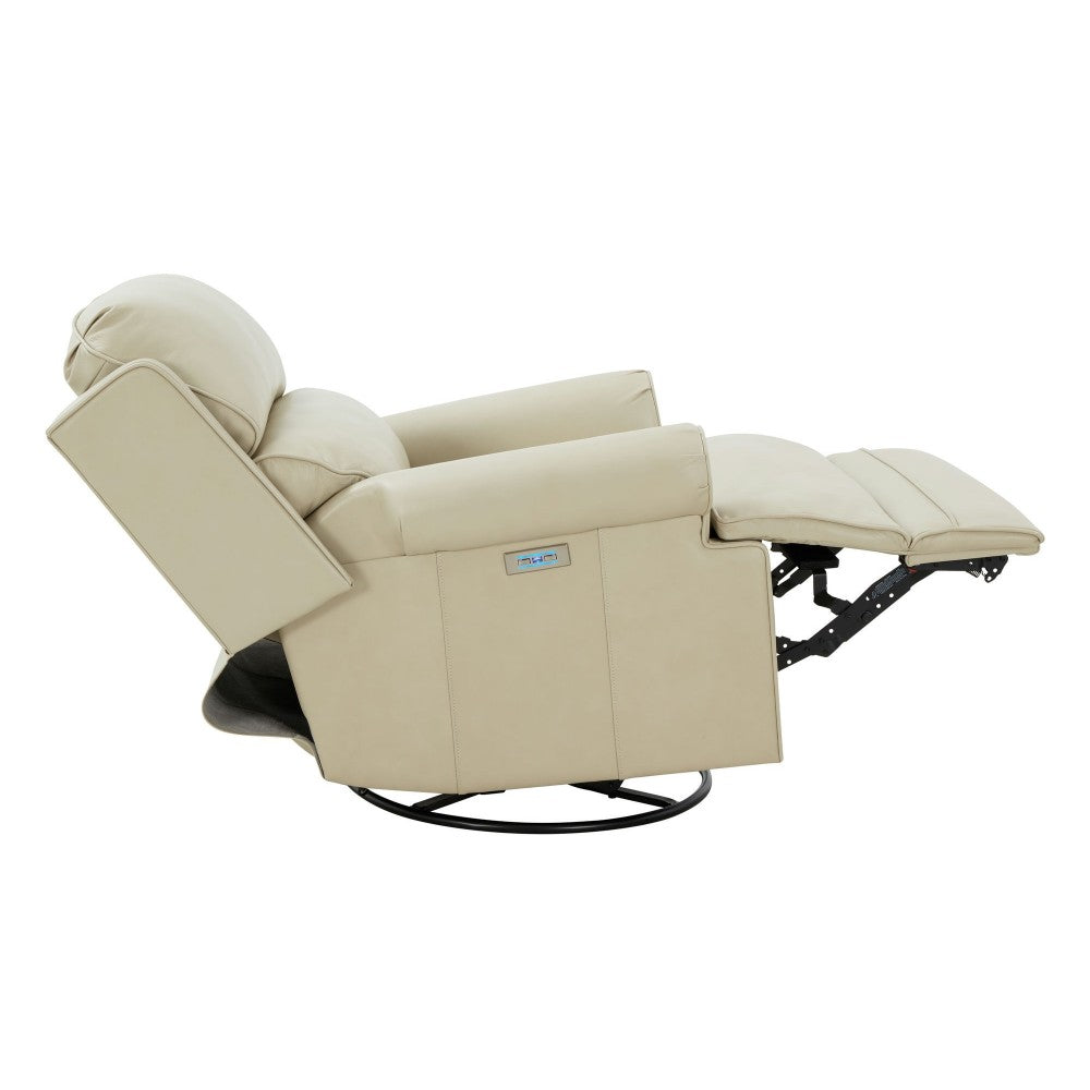 8P-1117 The Club Swivel Glider Recliner, Barone Parchment