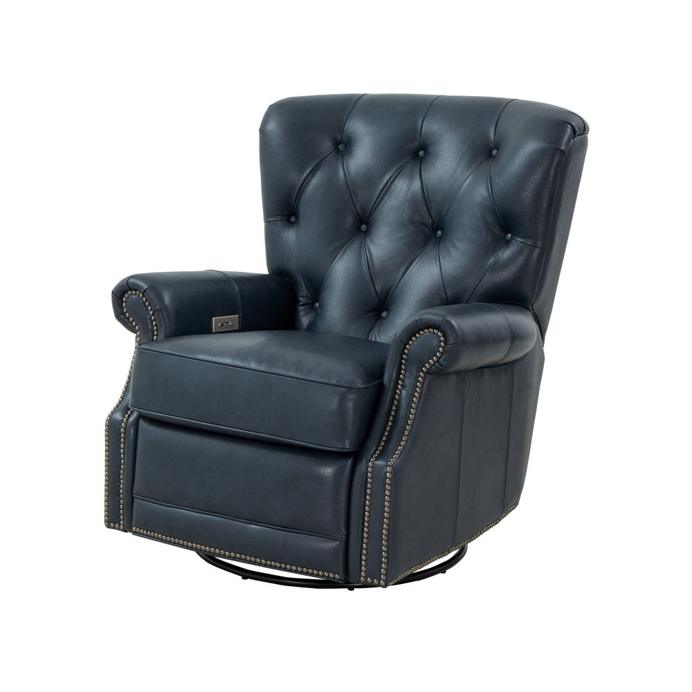8P-1118 Heritage Swivel Glider Recliner, Barone Navy Blue