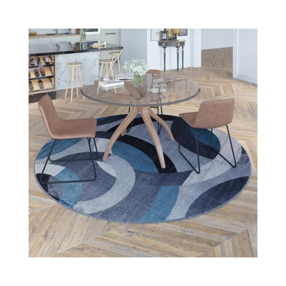 8x8 RD Blue/Gray Area Rug