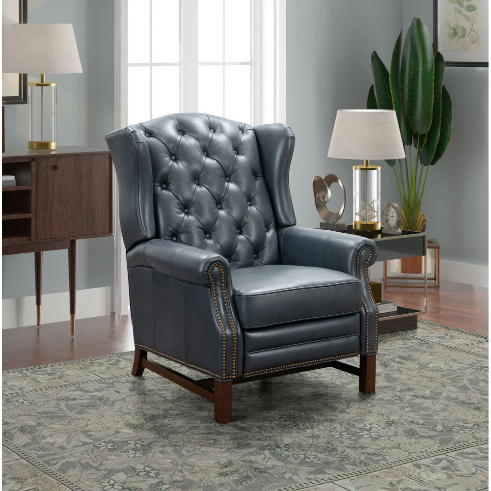 9-1163 Sheridan Power Recliner, Barone Navy Blue