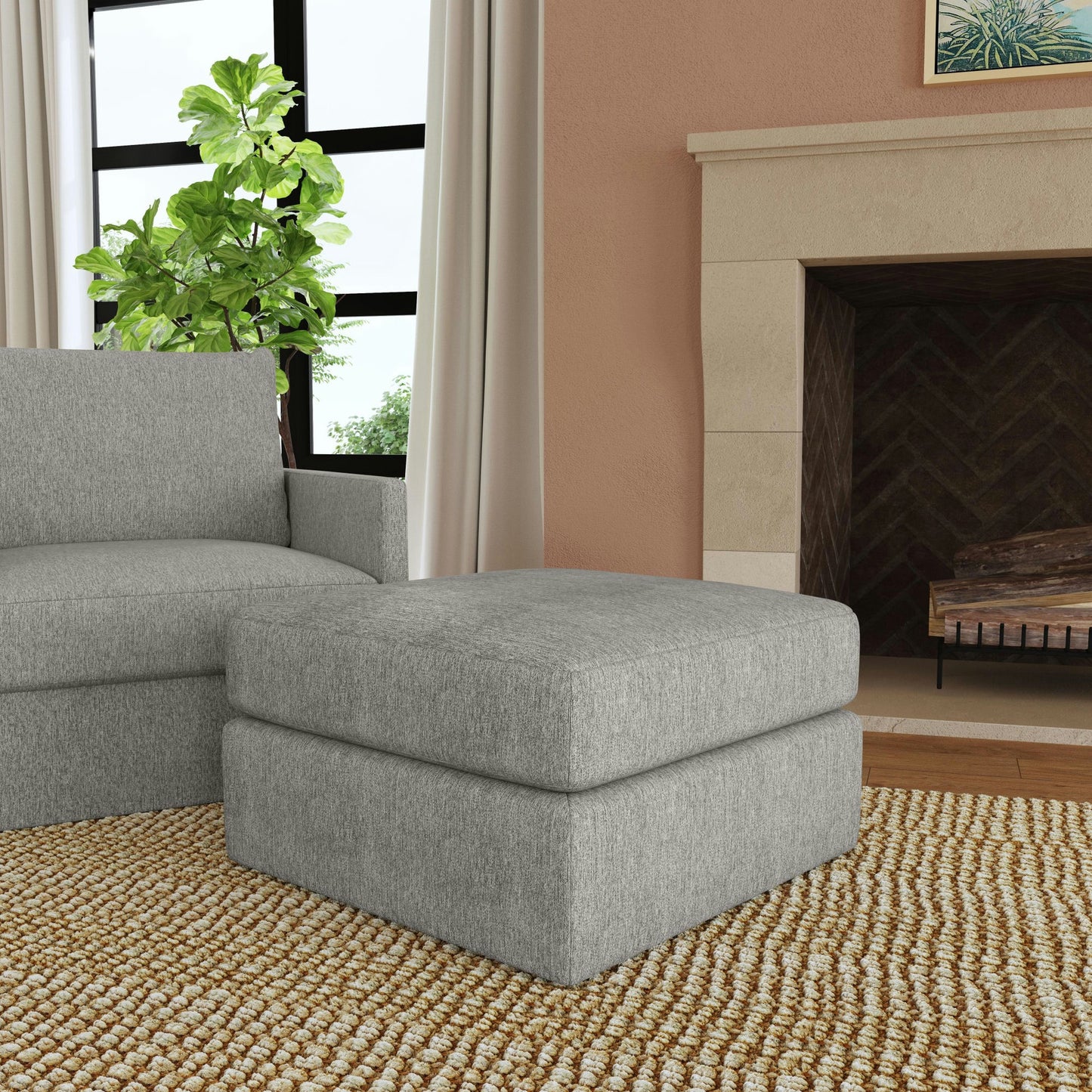 Flex Ottoman in Pebble by homestyles