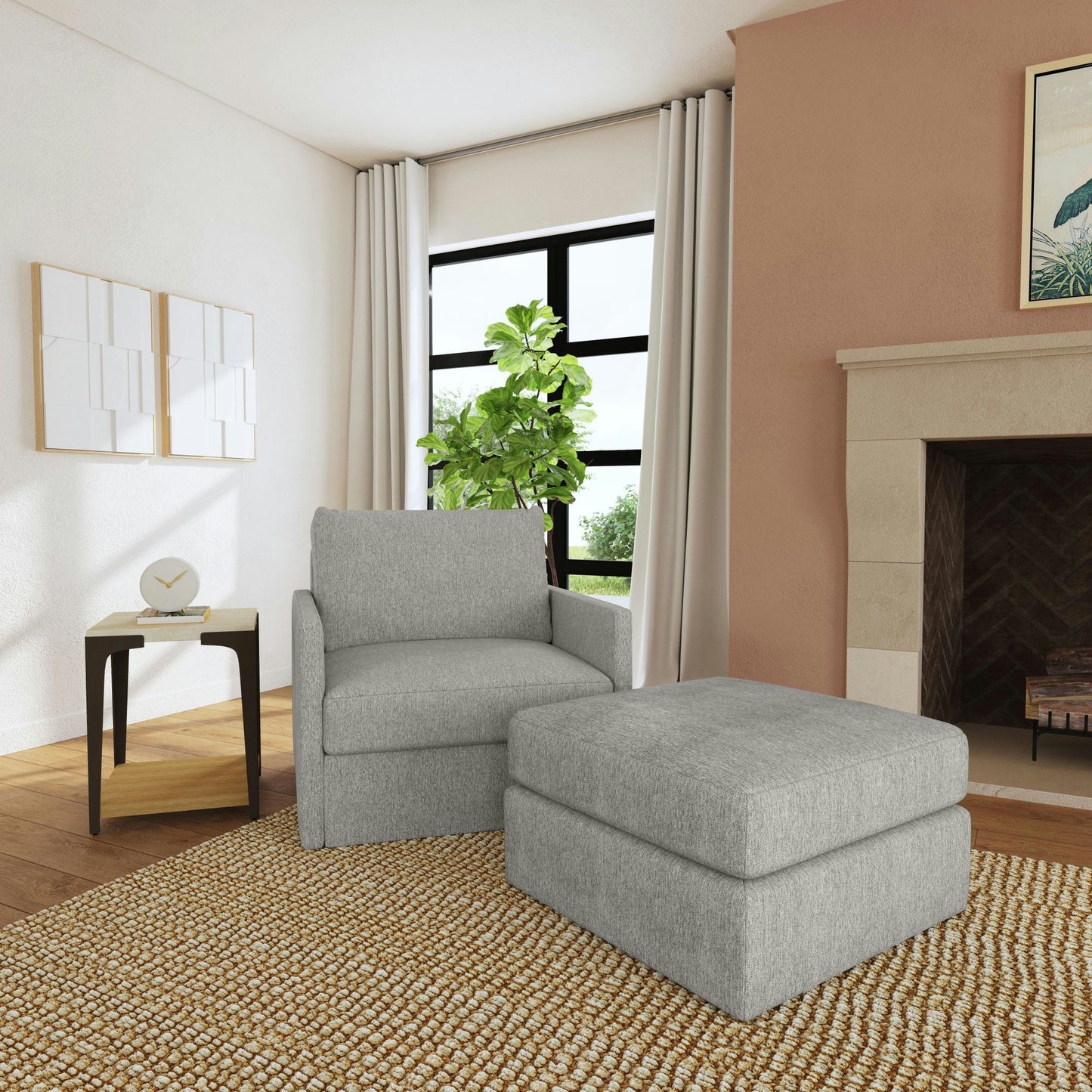 Flex Ottoman in Pebble by homestyles