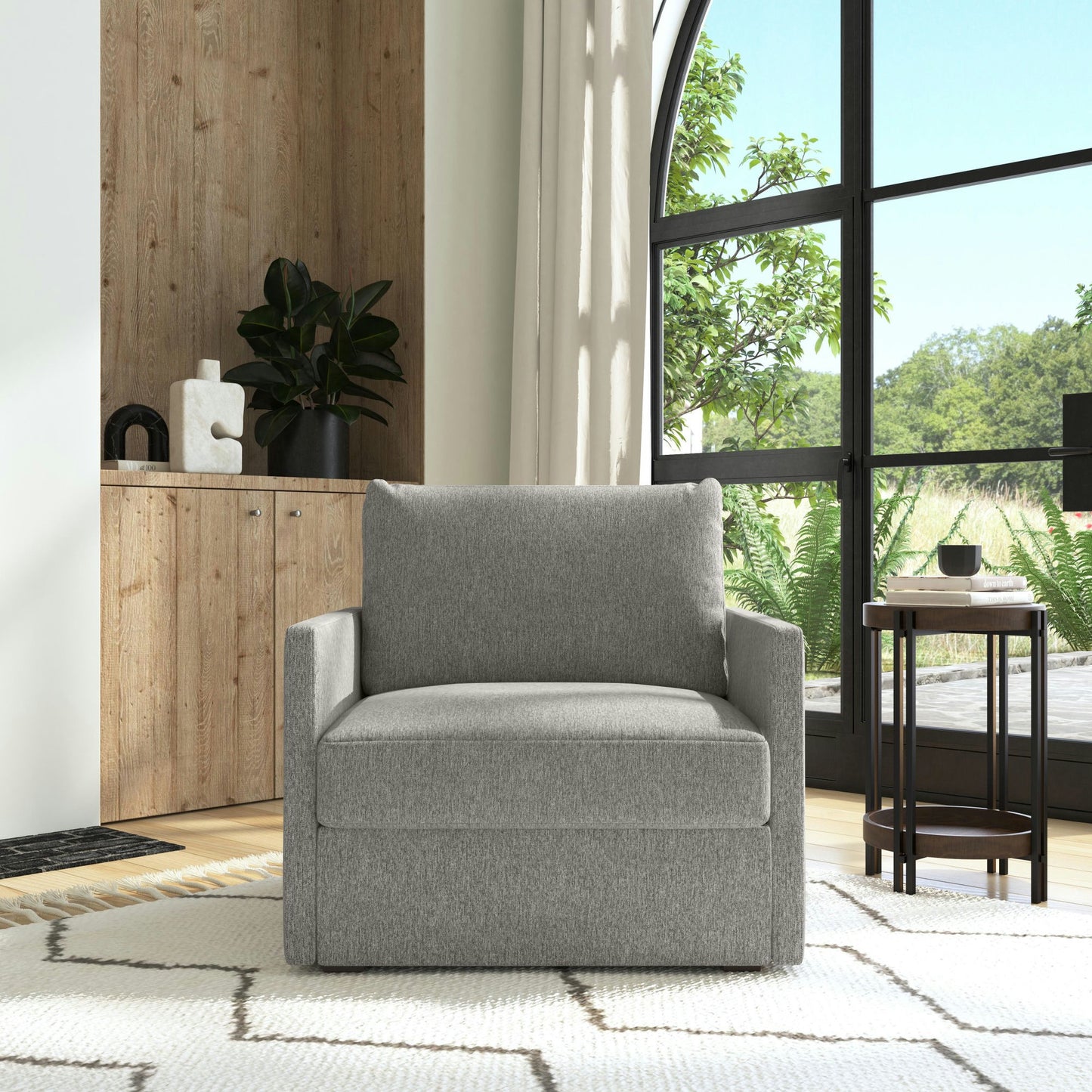 Flex Chair with Narrow Arm in Pebble by homestyles
