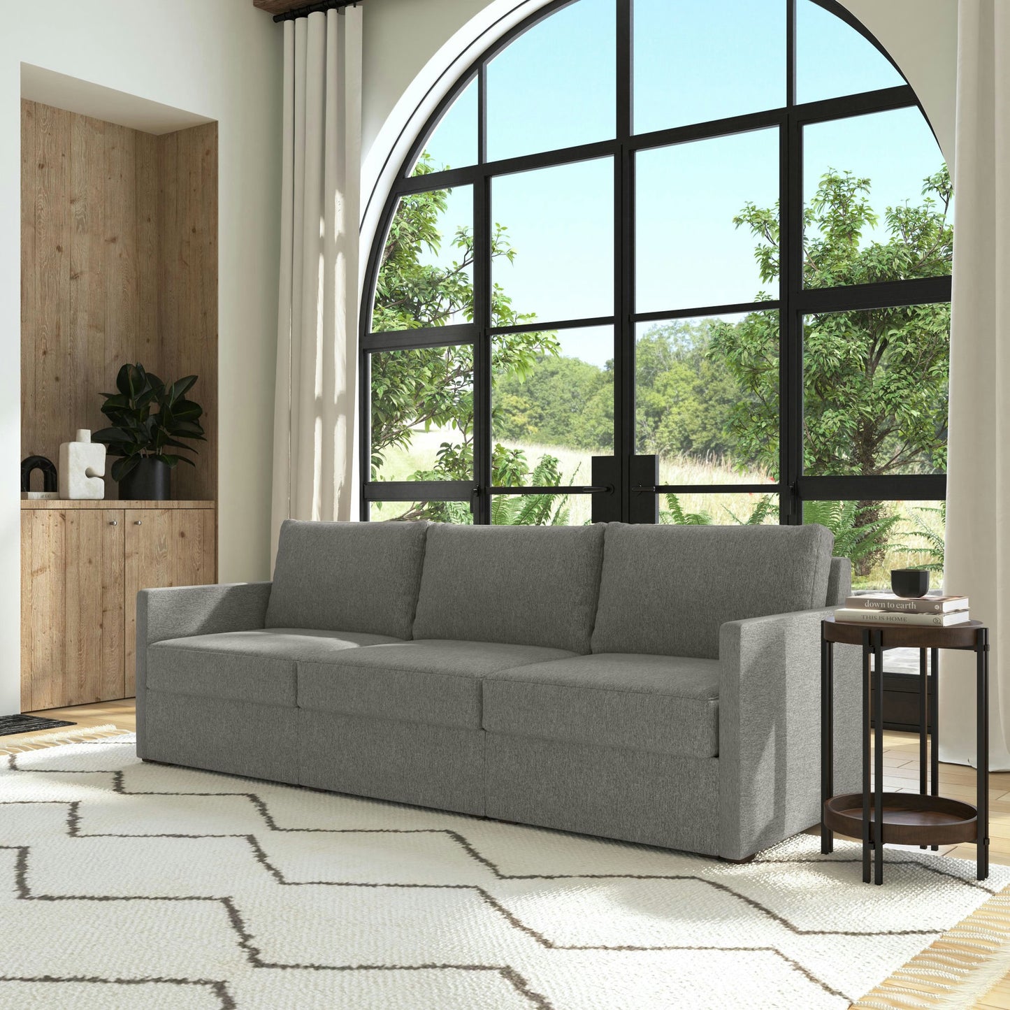 Flex Sofa with Narrow Arm in Pebble by homestyles