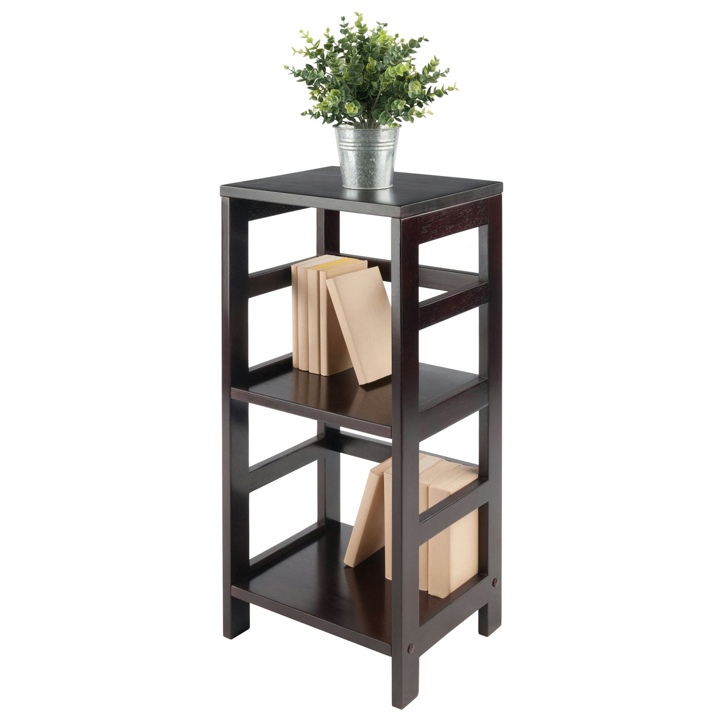 Leo 2-Tier Storage Shelf, Espresso