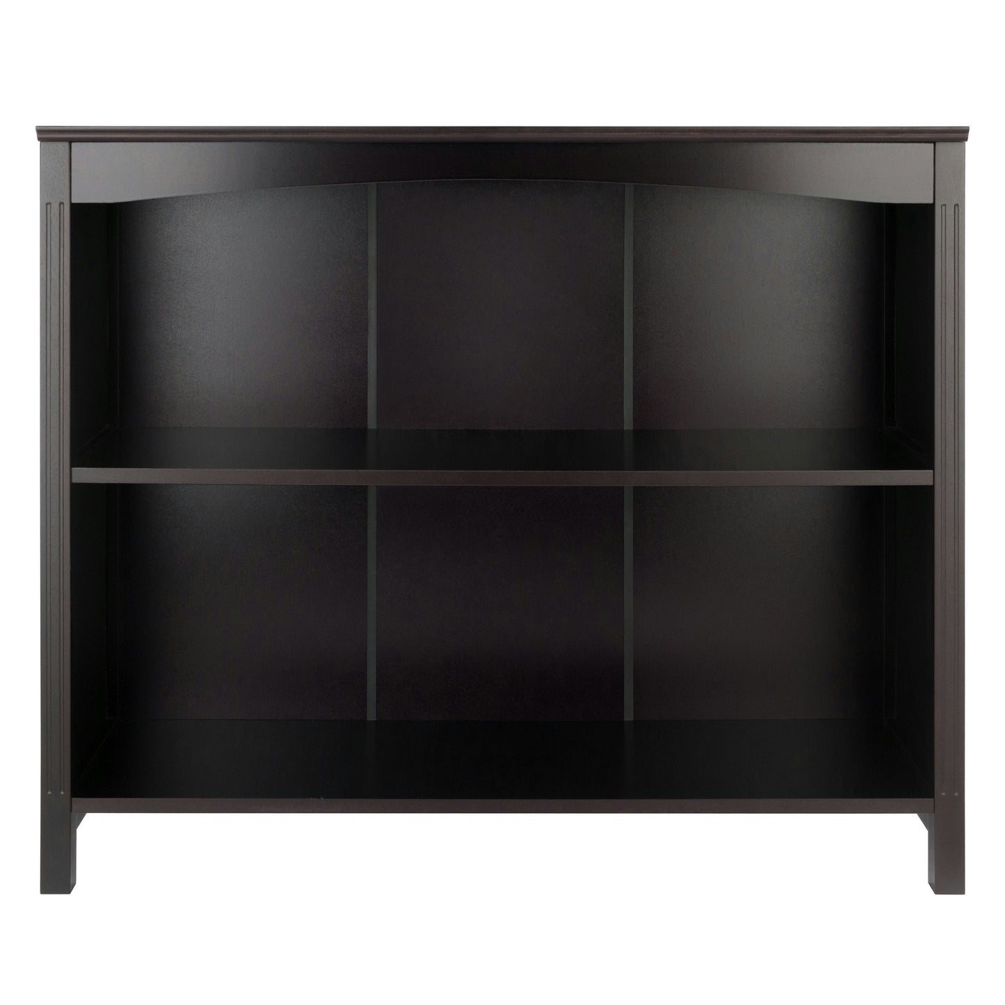 Terrace 2-Section Bookcase, Wide Shelf, Espresso
