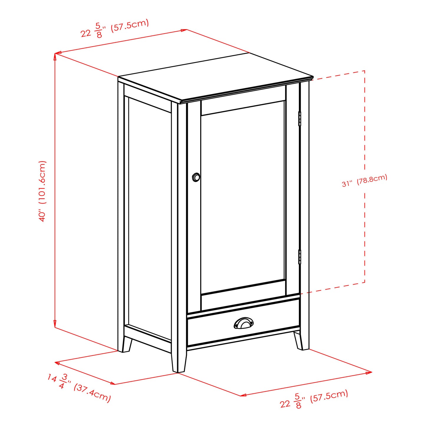 Bordeaux 20-Bottle Wine Cabinet, Espesso