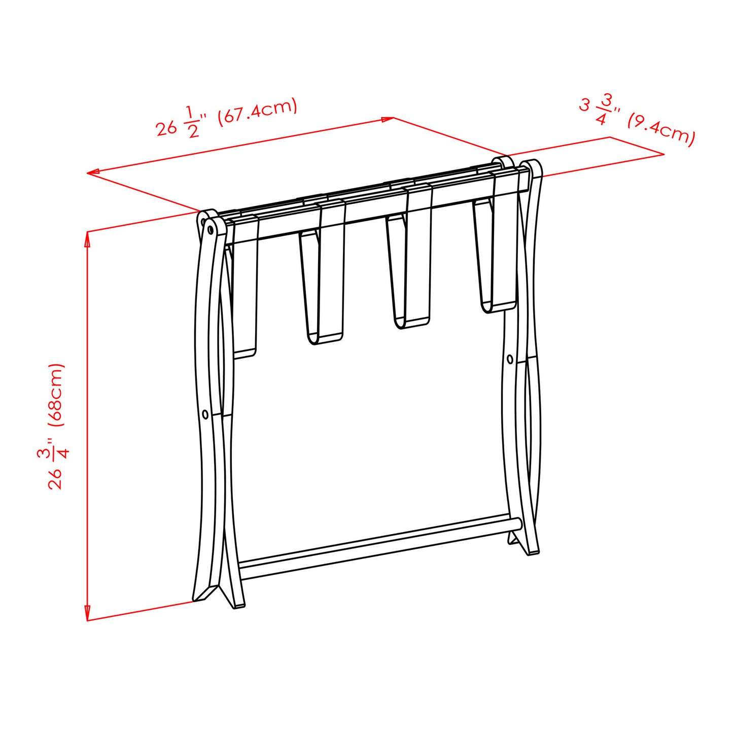 Scarlett Luggage Rack, Espresso