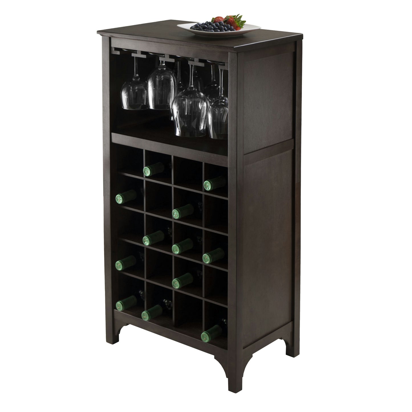 Ancona 20-Bottle Wine Cabinet, Espresso