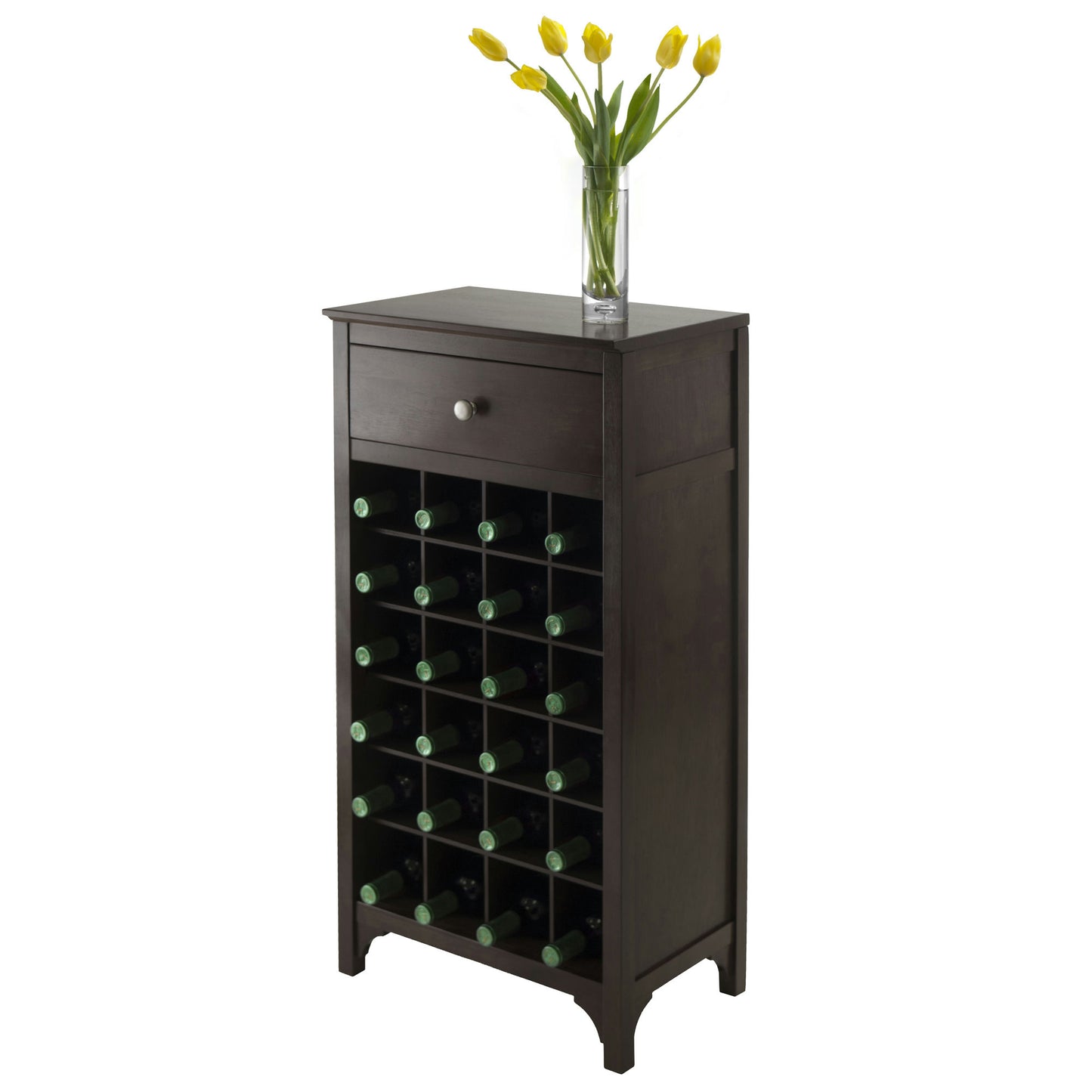 Ancona 24-Bottle Wine Cabinet, Espresso