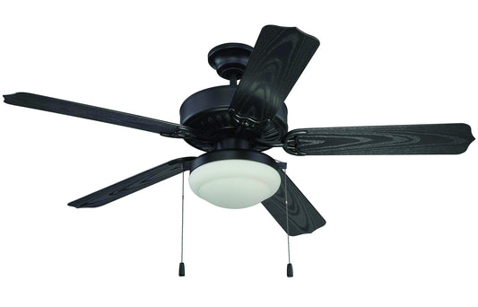 52" Enduro Plastic with Light Kit Ceiling Fan in Matte Black
