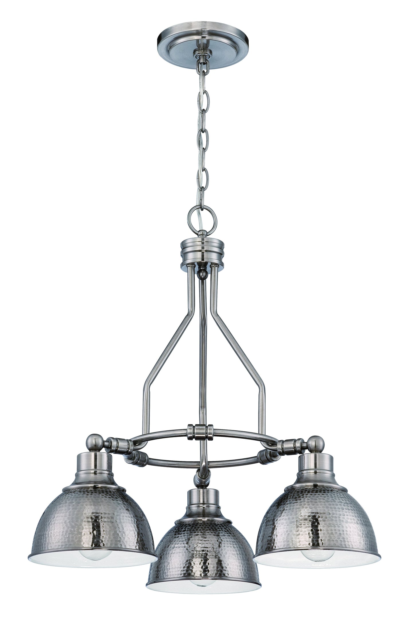 Timarron 3 Light Down Chandelier in Antique Nickel