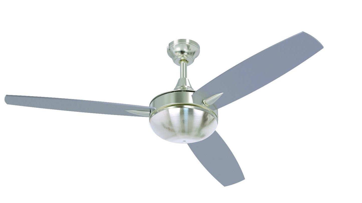 52" Targas Ceiling Fan in Brushed Polished Nickel, TG52BNK3