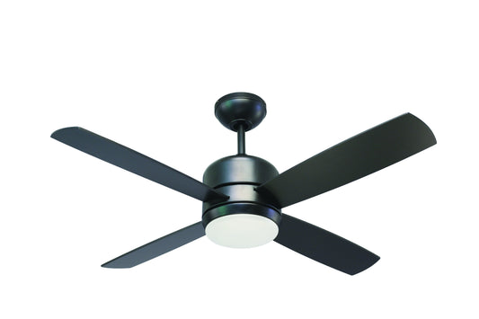 44" Montreal Ceiling Fan in Flat Black, MN44FB4-LED