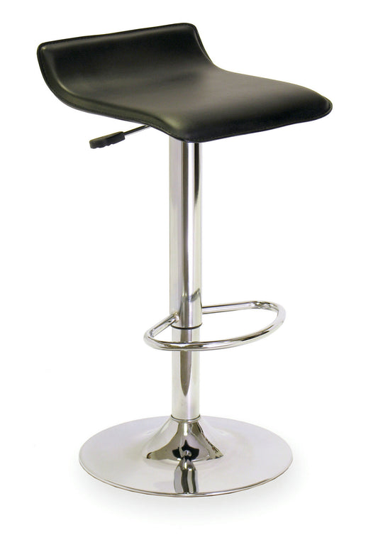 Spectrum Adjustable Swivel Stool, Black and Chrome