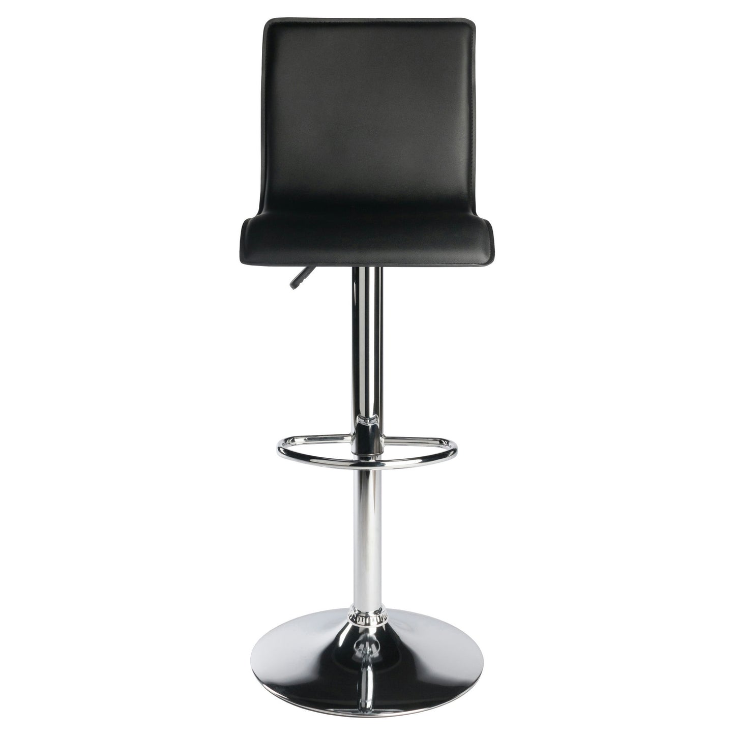 Spectrum High-back Ajustable Swivel Stool, Black and Chrome