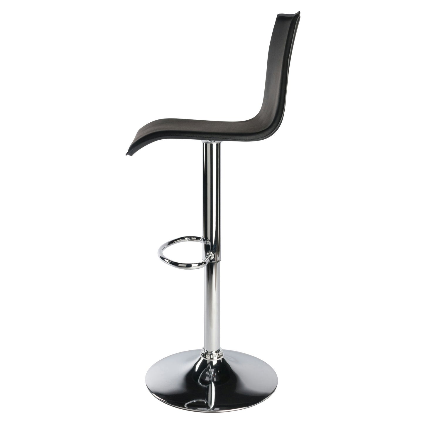 Spectrum High-back Ajustable Swivel Stool, Black and Chrome