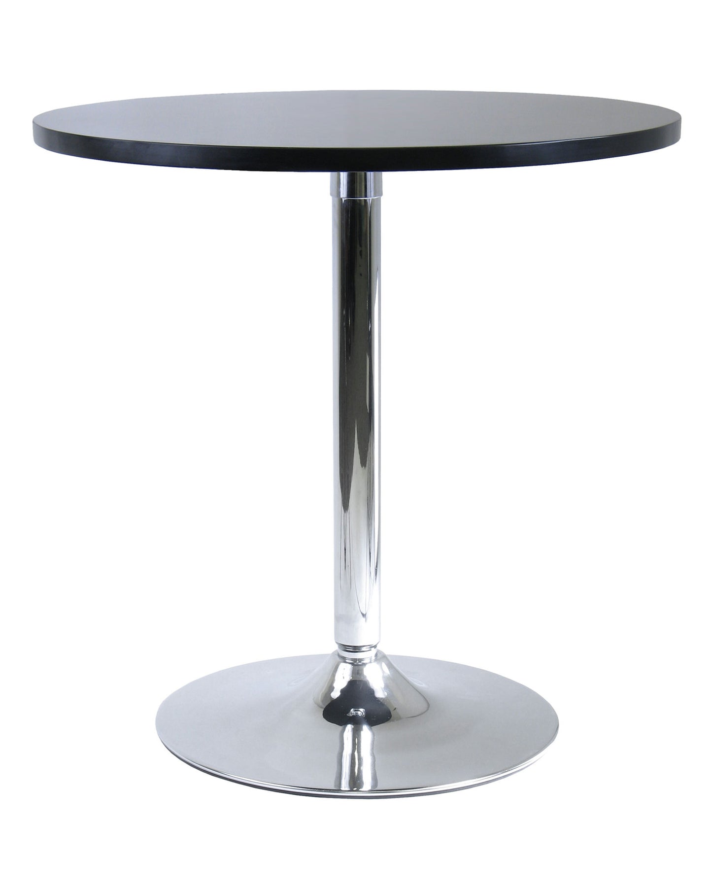 Spectrum 29" Round Dinning Table, Black and Chrome